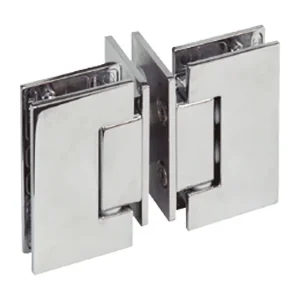 Bisagra regulable doble BAR 367 mismo plano con vidrio central