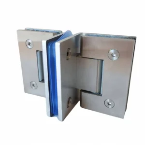 Bisagra doble con fijo a 90º para mamparas ADT-B295