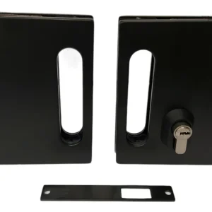 Cerradura gancho + cerradero a vidrio ADT-C516