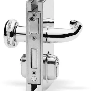 Cerradura picaporte palanca cilindro manilla interior y pomo fijo exterior “1005”