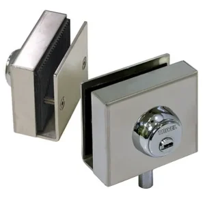 Cerradura suelo fija a vidrio. Llave 5 puntos seguridad “1025F/1-1025F/1V12”