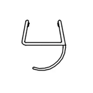 Barra burlete semi burbuja para mamparas -vidrio 10mm-